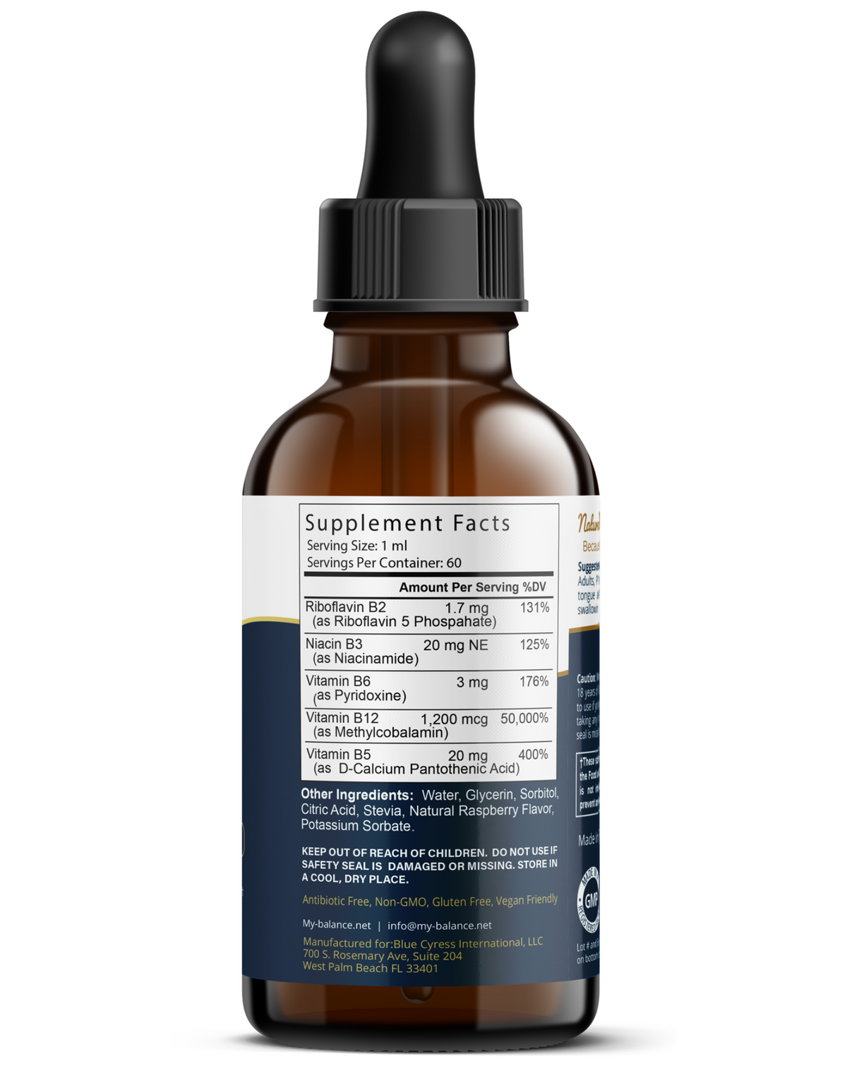 B-12 Drops | Bioactive Methylcobalamin Liquid B12 Supplement